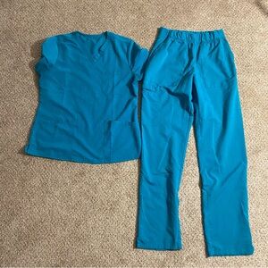Women's Teal Blue Scrub Set